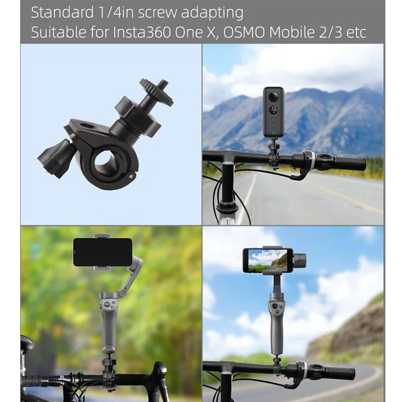 Велосипедный зажим Крепление держатель для OSMO Mobile 3 Zhiyun Smooth Q 4 Insta360 One X Gopro Hero 8 7 5 osmo