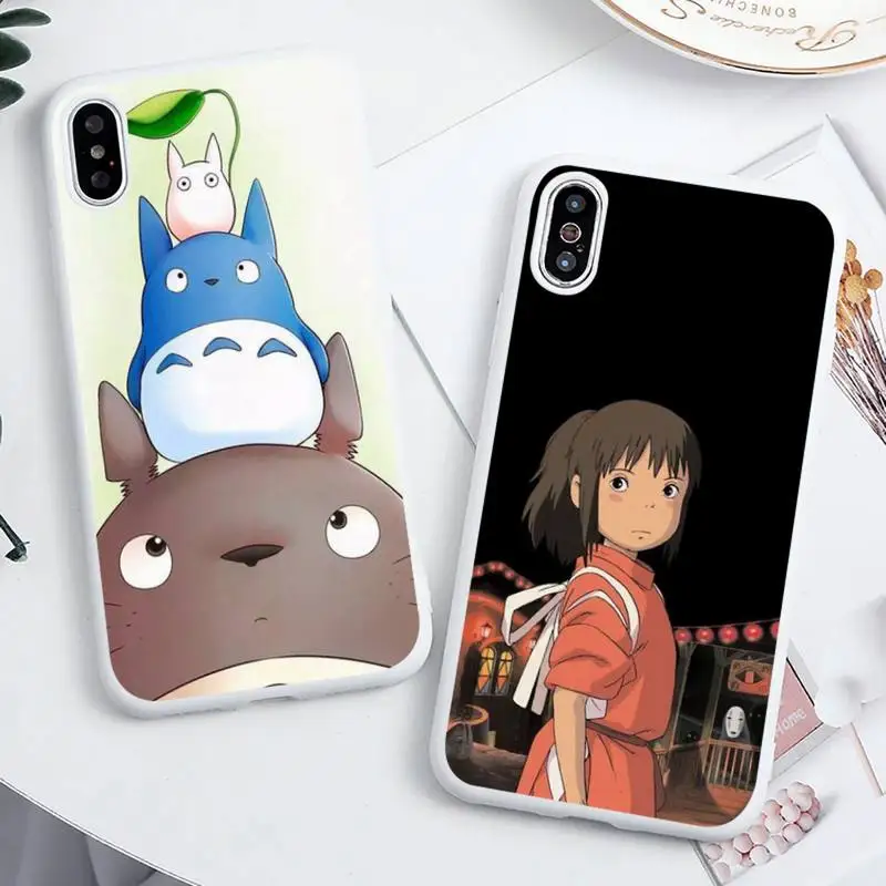 

Spirited Away Totoro Ghibli Miyazaki Anime Phone Candy Color iPhone 6 6S 7 8 11 12 XS X SE 2020 XR mini pro Plus MAX funda