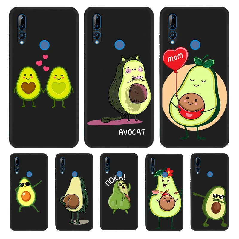 

Cute Avocado Food Silicone Cover For Honor 9 9X Lite 9S 9A 9C 8 8A Prime 8X MAX 20 30 7A 7C Pro Plus Phone Case