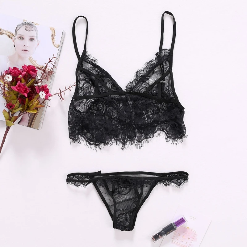 Женское сексуальное нижнее белье прозрачное женское прочное с вырезом|Комплекты