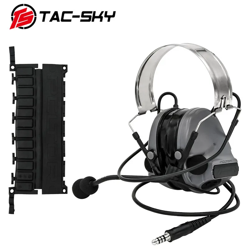 TAC-SKY tactical noise reduction COMTAC III hunting hearing protection shooting headset and tactical AN/PRC 148 152 152A U94 PTT