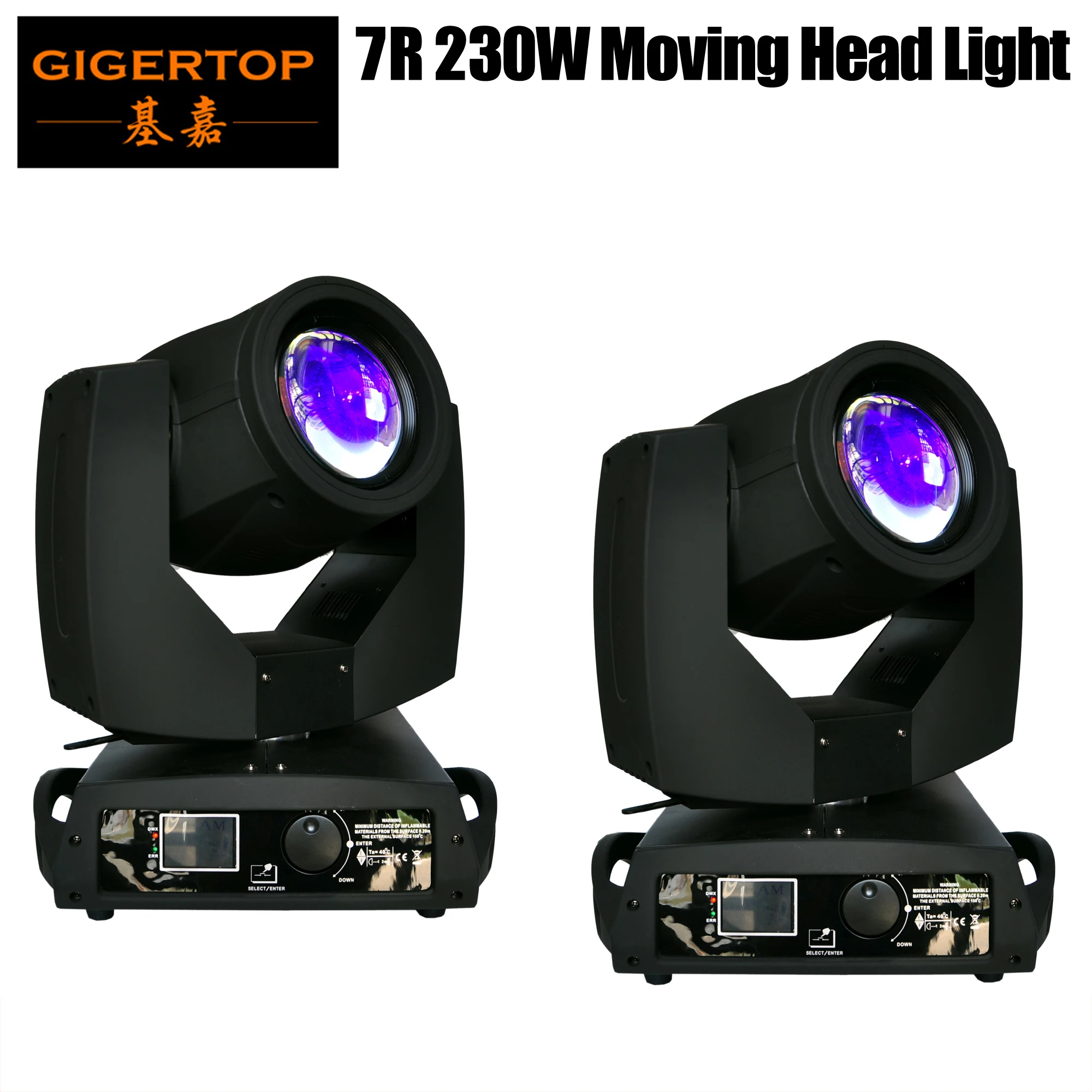 

TIPTOP TP-7R 2 PACK 230W 7R Sharpy Beam Moving Head Light 16 DMX Channels 16 Prism with Frost Lens Roller Menu Confirm