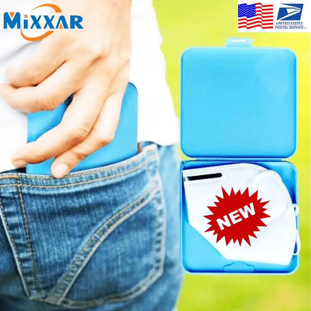 

2020 NEW Dropshipping Mask Case Storage Box Portable Dustproof Container Plastic Portable Masks Box Organizer