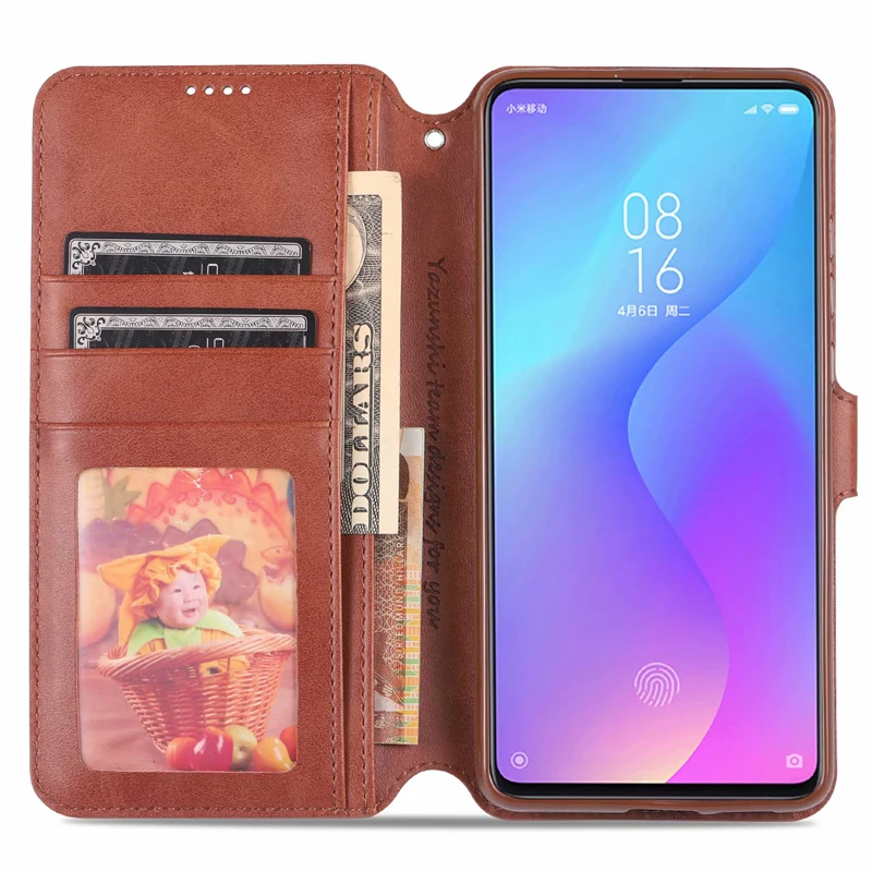 Чехол для телефона Xiaomi mi 9T Pro, премиальный кожаный чехол-книжка, чехол для визиток, держатель для кредитных карт, откидная крышка для Red mi K20 Pro Coque