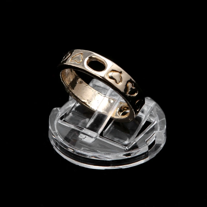 

Transparent Finger Ring Display Stand Holder Jewelry Tray Ring Plastic Showcase
