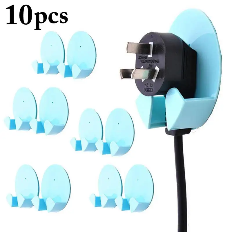 

10PCS Wall Hanger Creative Adhesive Plastic Hanging Hook Wall Mounted Hook