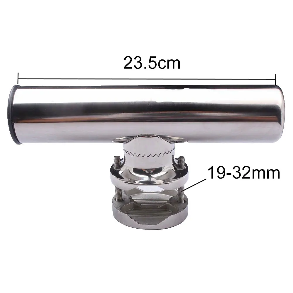 

1pc Stainless Steel Marine Yacht Boat Clamp-on 19mm-32mm Fishing Rod Holder Stand Fishing Tackle Tools