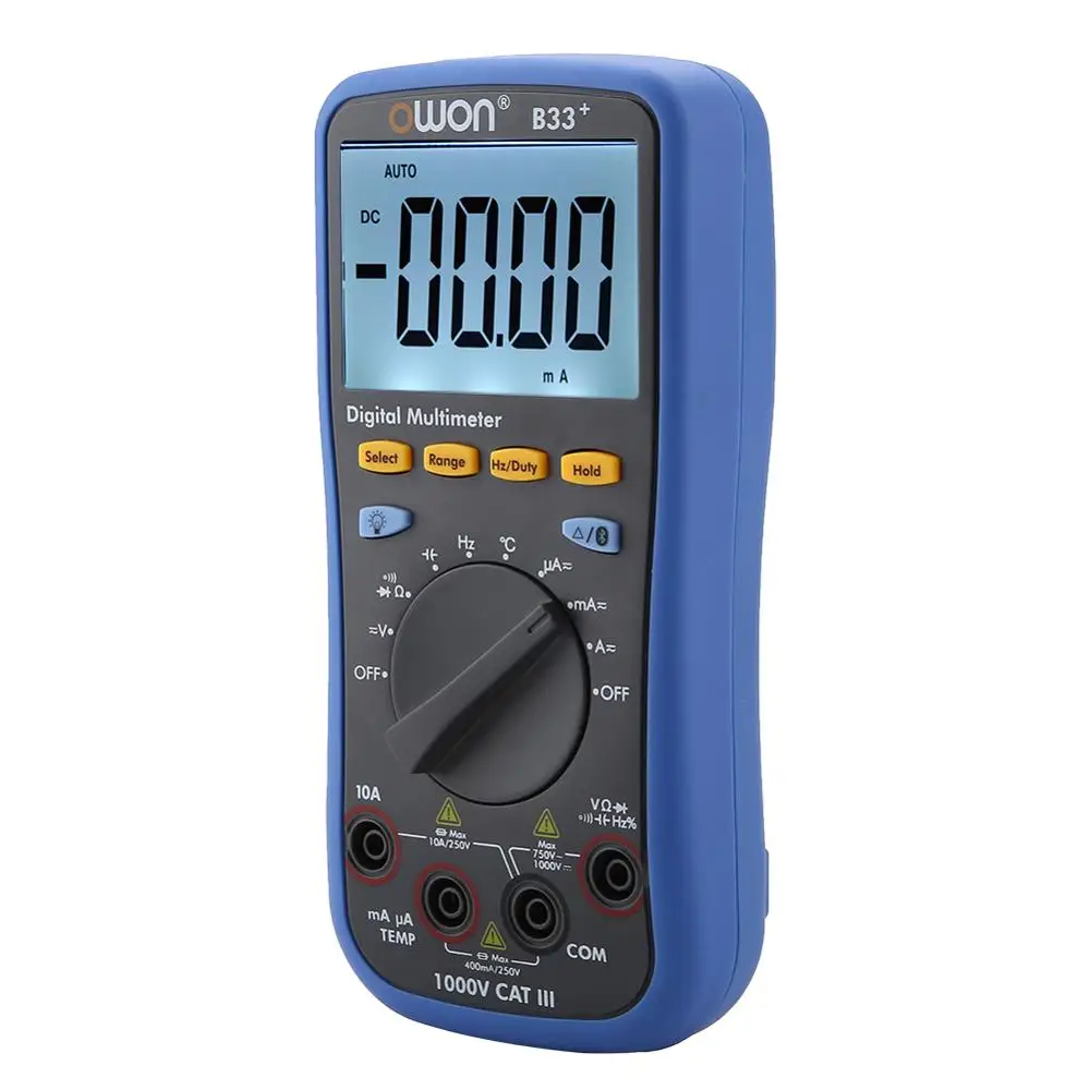 OWON B33 + цифровой мультиметр Bluetooth с ЖК дисплеем для измерения напряжения