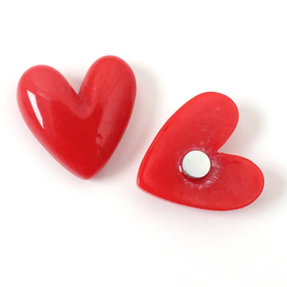 Гладкие магниты на холодильник в форме сердца милые романтические креативные