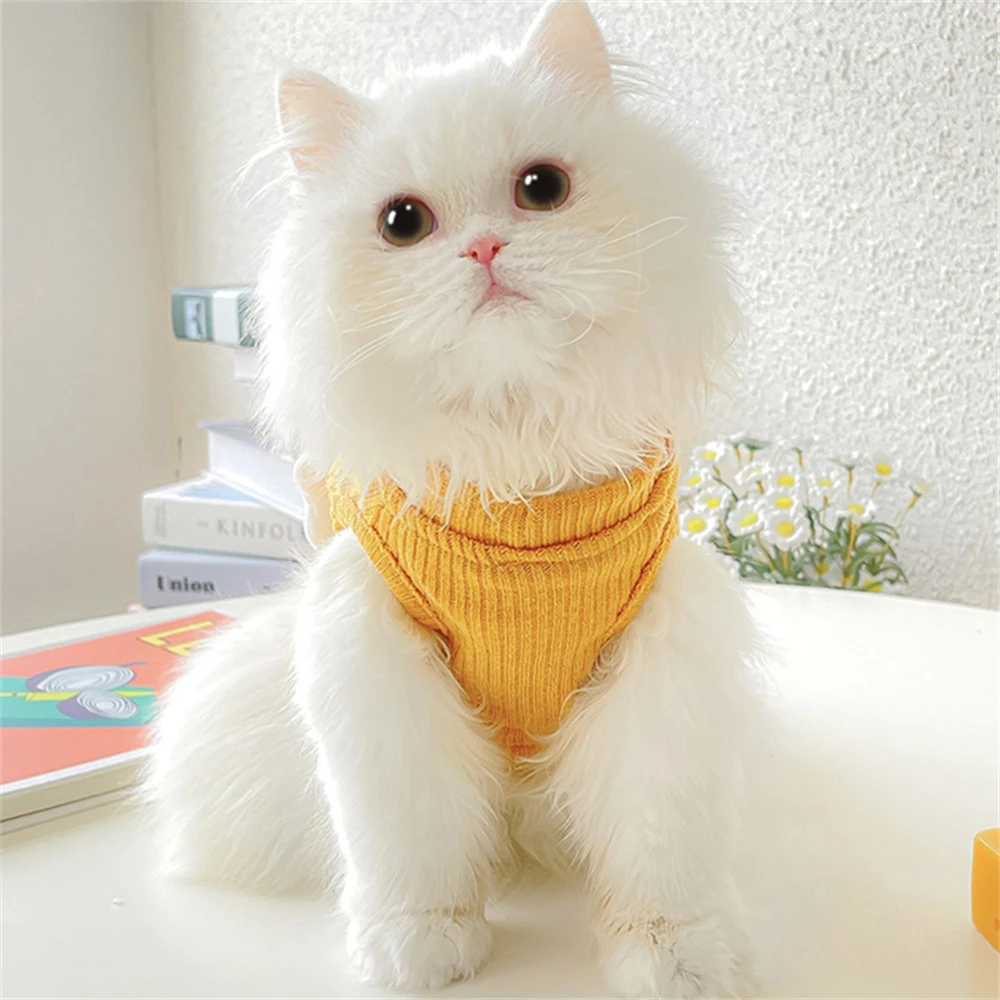 

Милая одежда с кроликом, свитер, одежда с двумя лапами, вязаные наряды в полоску без рукавов, теплая одежда, одежда для домашних животных на о...