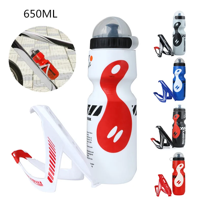 

650ml Mountain Bike Bicycle Cycling Water Drink Bottle Leak-proof MTB Cycling Kettle Cup+Holder Cage Cup Bottles Holding Shelf