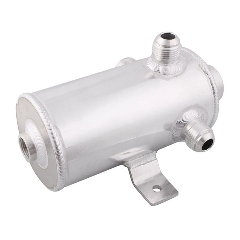 750Ml Universal Aluminium Baffled Engine Oil Catch Can with 2X AN10 Twin Port Breather Filter Car Fuel Tank | Автомобили и