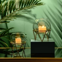 new simple metal bracket glass decoration utensils light luxury atmosphere candle holder desktop hydroponic support flower
