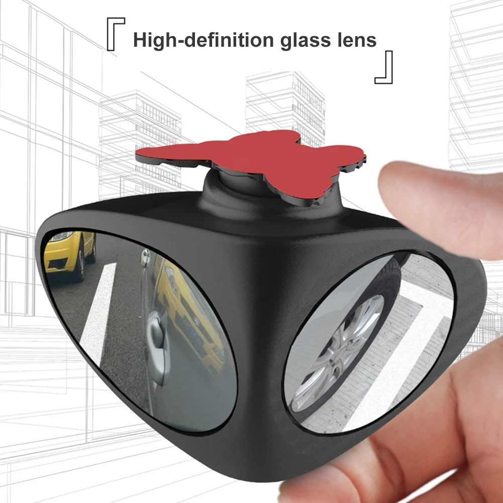 

Dropship Car Blind Spot Mirror 360 Degree Convex Rotatable 2Side Automibile Exterior Rear View Parking Mirror Safety Accessories