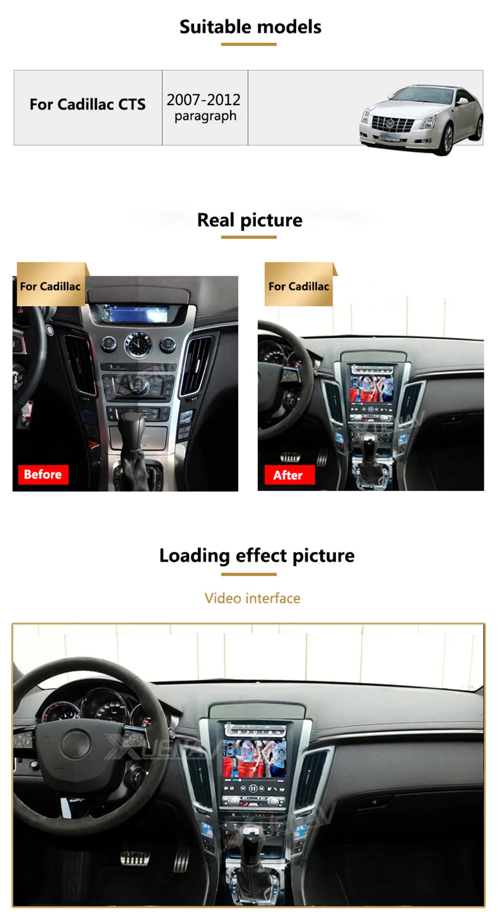 

GPS- XUENAV PX6, 10,4 , , DVD, Cadillac CTS 2007-2012