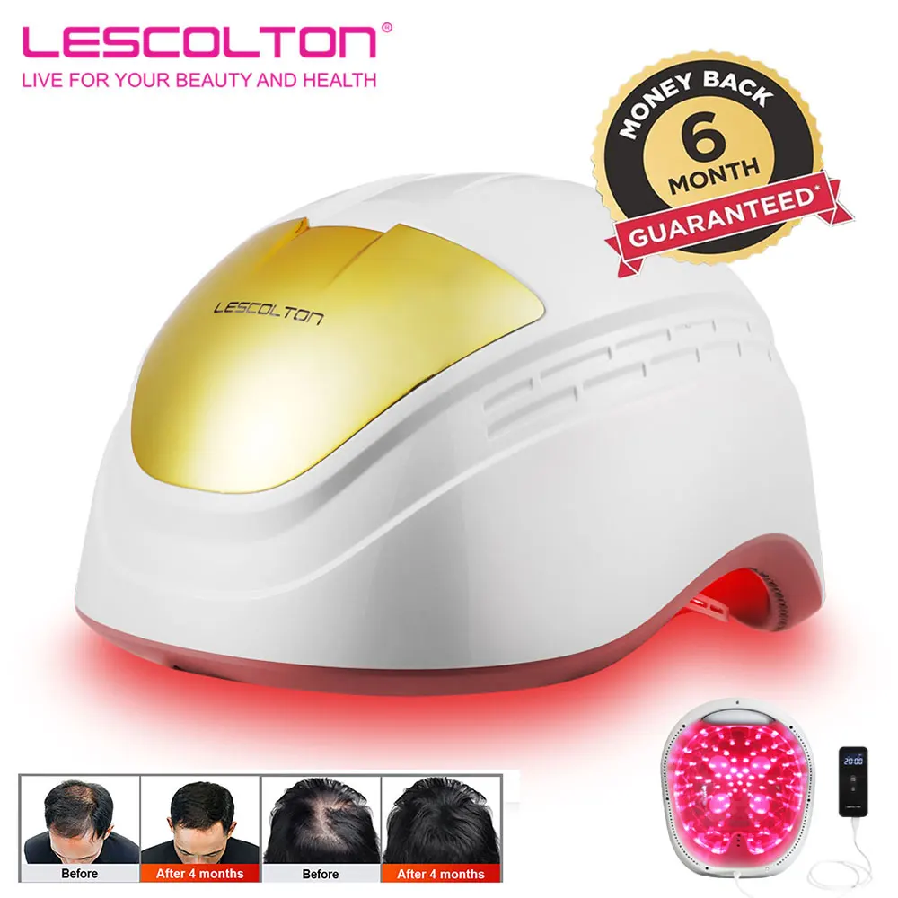 

Лазерный шлем LESCOLTON для роста волос, защита от выпадения волос, подходит для мужчин и женщин, с беспроводной зарядкой