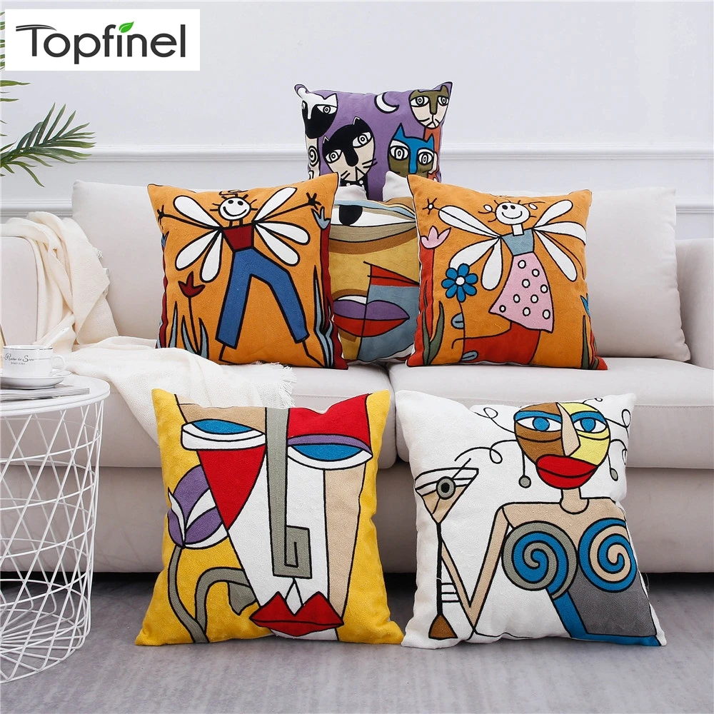 Topfinel наволочка Пикассо вышитые декоративные наволочки хлопковые креативные для