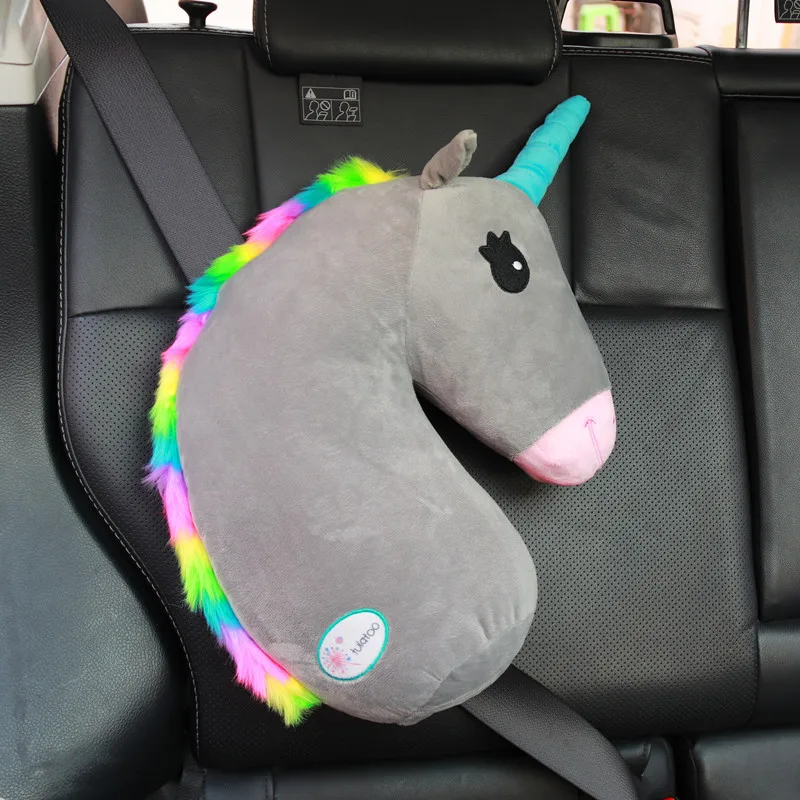 

Cute Unicorn Car Safety Belt Shoulder Pad for Children Kids Neck Pillow Plush PP Cotton Car Seatbelt Cover Pillow Cartoon Doll