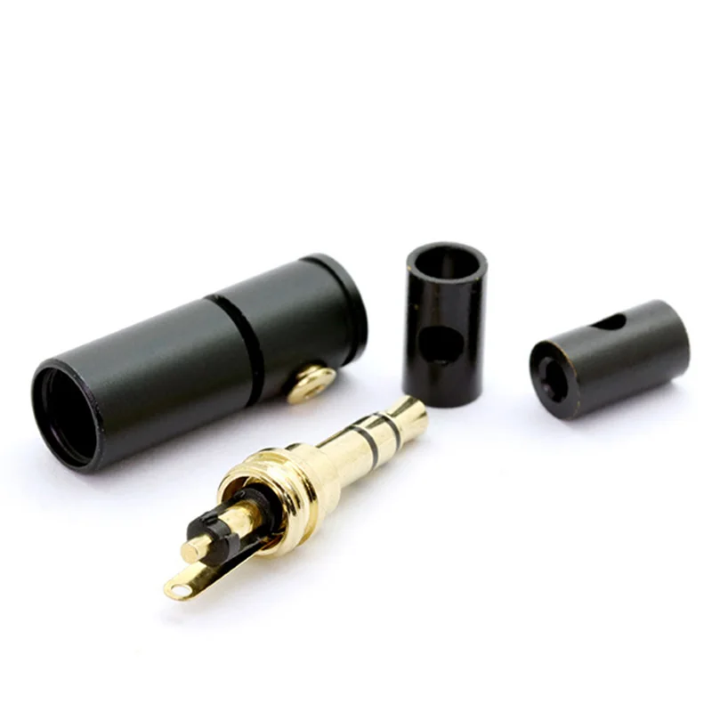 3PCS Jack 3.5mm Audio Plug 3 Pole Gold-plated Earphone Connector with Aluminum tube&ampScrew locks welding free packing | Обустройство