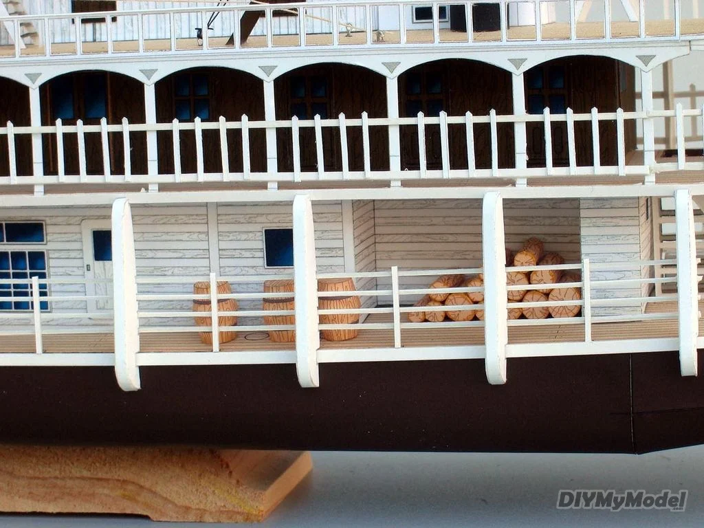 

DIYMyModeI 1:100 US Western River Mississippi Paddle Steamboat Handcraft Paper Model Kit Puzzles Handmade Toy DIY