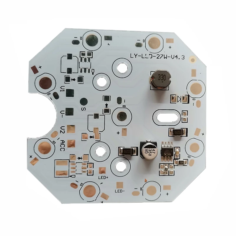 only PCB board 2 шт. светодиодный фонарь 27 Вт драйвер интегрированный 9 Светодиодный светильник для Светодиодный светильник детали печатной платы DC12-80V DIY светодиодный светильник - Испускаемый цвет: only PCB board