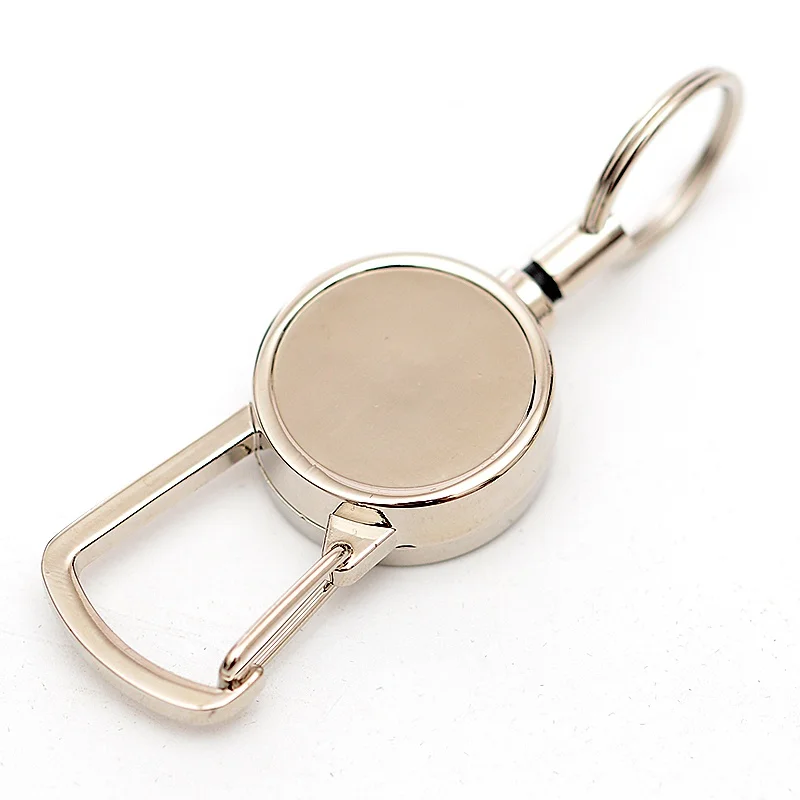 

Resilience Steel Wire Rope Elastic Keychain Recoil Sporty Retractable Key Ring Anti Lost Yoyo Ski Pass ID Card Tactical EDC Kits