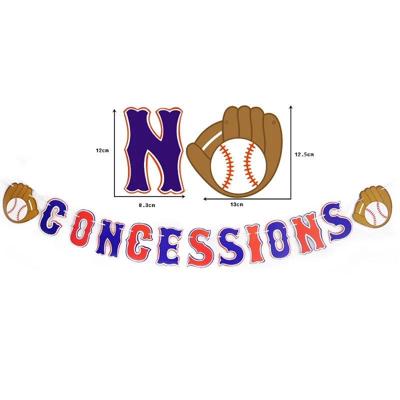 Бейсбол вечерние Happy баннеры для дня рождения Детские 1st короны празднования торт