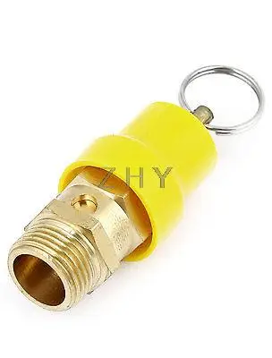 Yellow Cover Gold Tone Air Compressor Safety Pressure Relief Valve 1/4 PT Thread | Обустройство дома