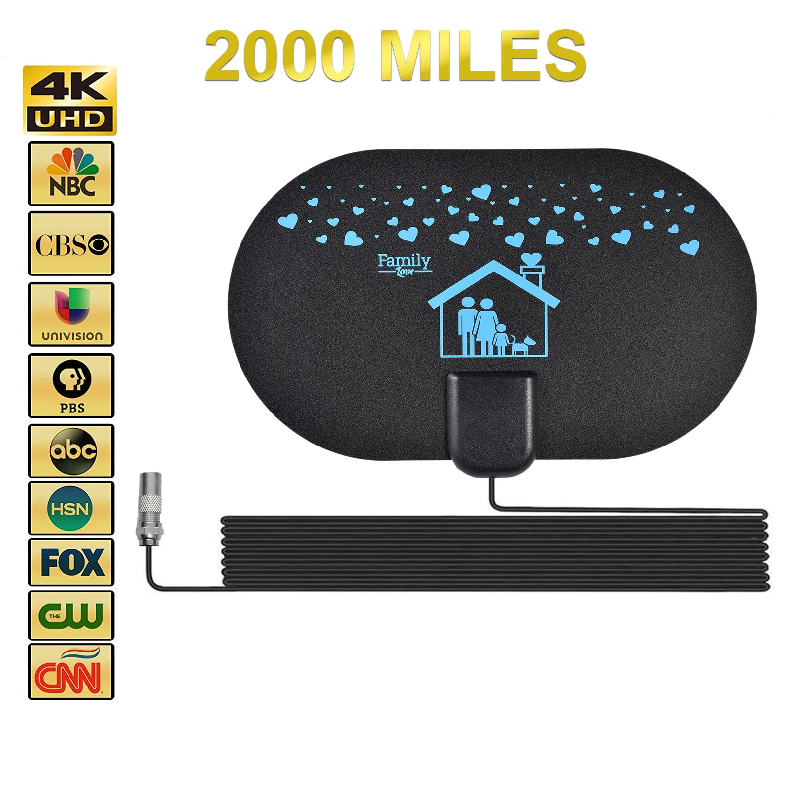 

Комнатная цифровая ТВ антенна 2000 миль HD ТВ сигнал усилитель сигнала 25DB DVB-T2 4K Full HD канальный цифровой ТВ антенна коробка