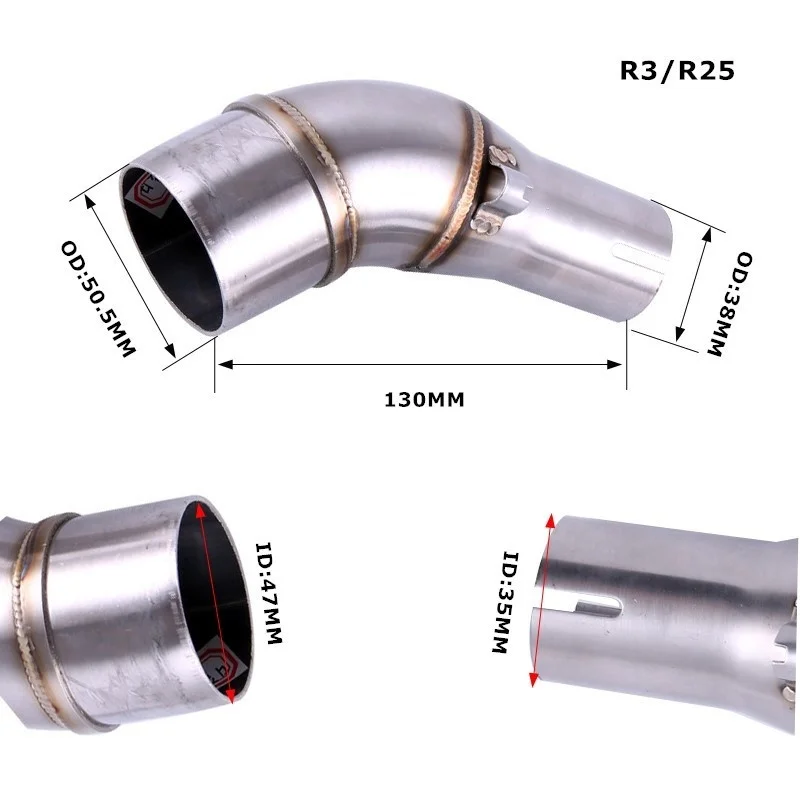 Silp on для мотоцикла Yamaha YZF R25/YZF R3 глушитель из нержавеющей стали со средним