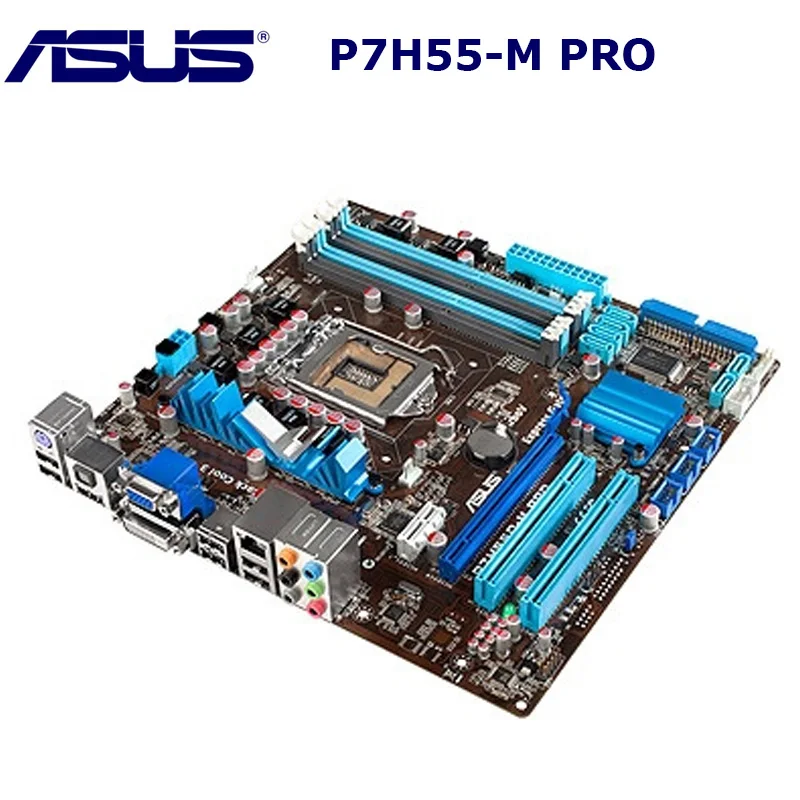 Разъем LGA 1156 для ASUS P7H55 M PRO Материнская плата настольного компьютера H55 Core i7 i5 i3 16 ГБ