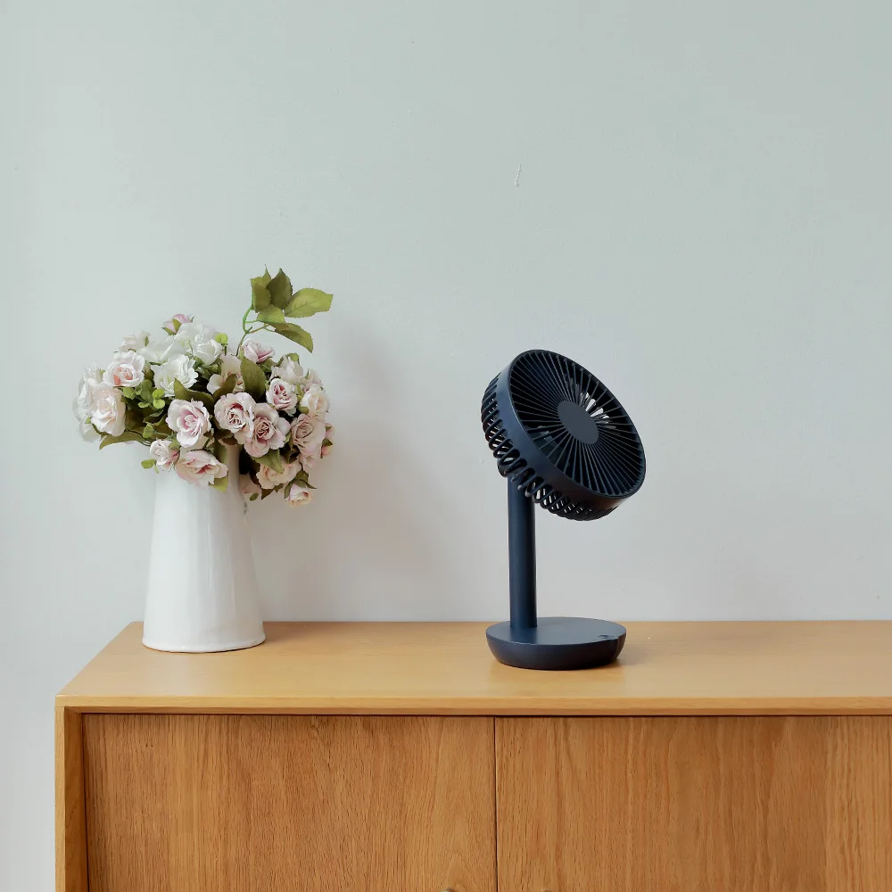 

USB Mini Desktop Fan 4000mAh Wireless Portable Fan Electric Air Cooler 5 Gears Speed Summer Cooling Fan DC5V