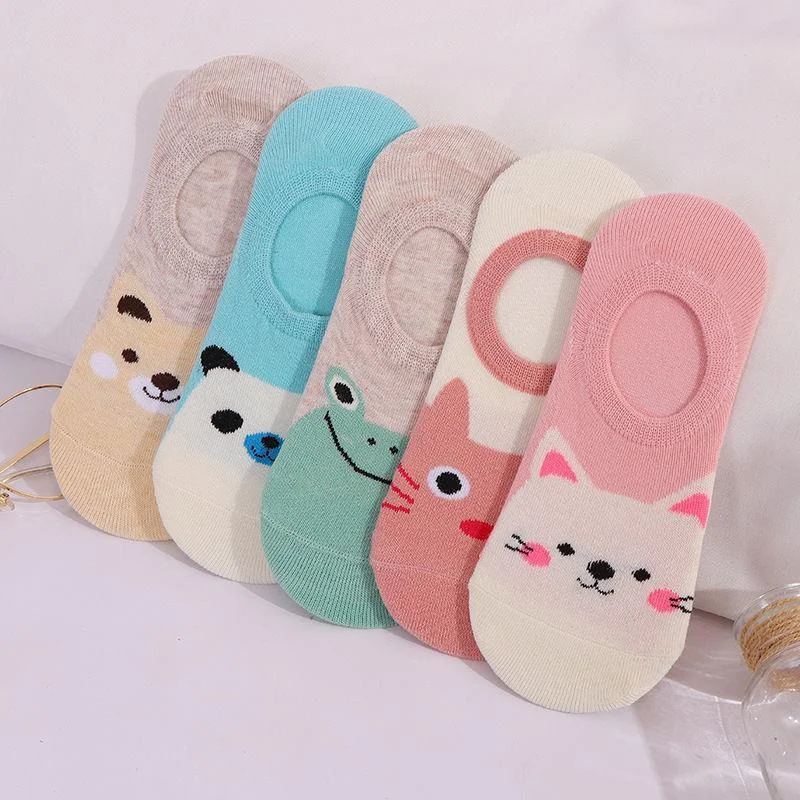 

5 Pairs Cute Harajuku Women's Socks Set Cartoon Print Animal Panda Cat Pattern Meias Lolita Cotton Socks For Girls Autumn Sokken