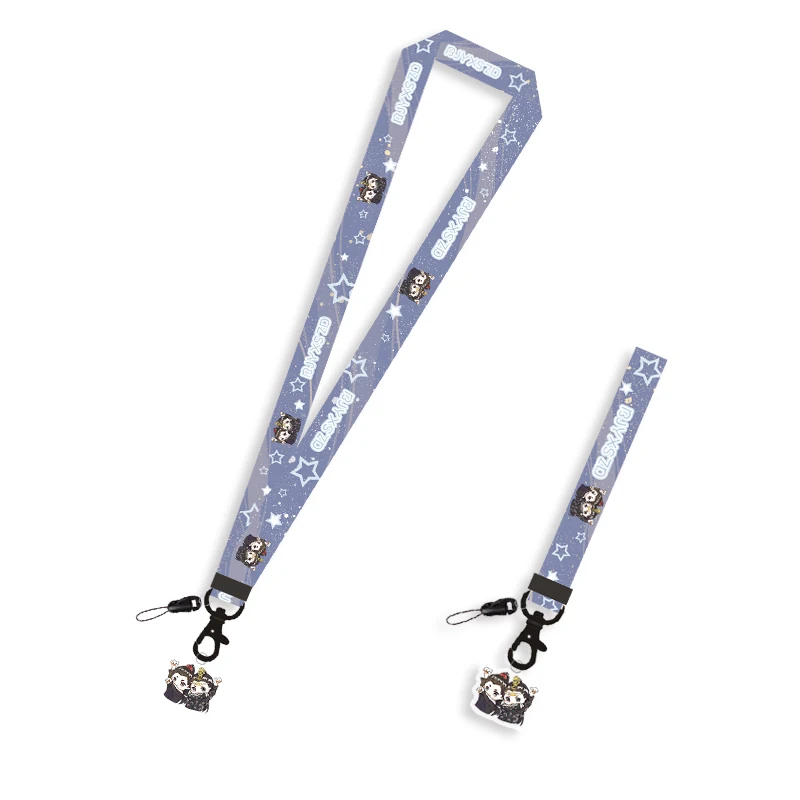 anime the untamed wang yibo xiao zhan cute phone strap keychain cosplay mobile phone line hanging wire keyrings xmas gifts free global shipping