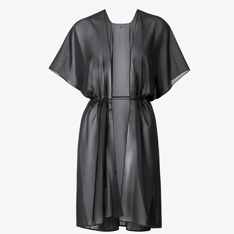 Женский шифоновый кардиган с разрезом Повседневная Свободная однотонная