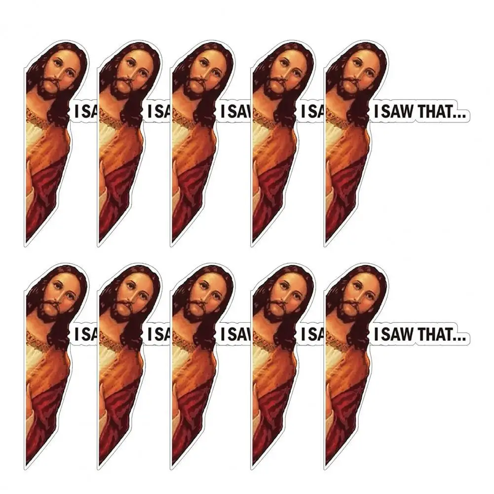 

10Pcs Innovative Car Sticker Realistic Durable Car Decal Ornamental I Saw That Funny Car Decal