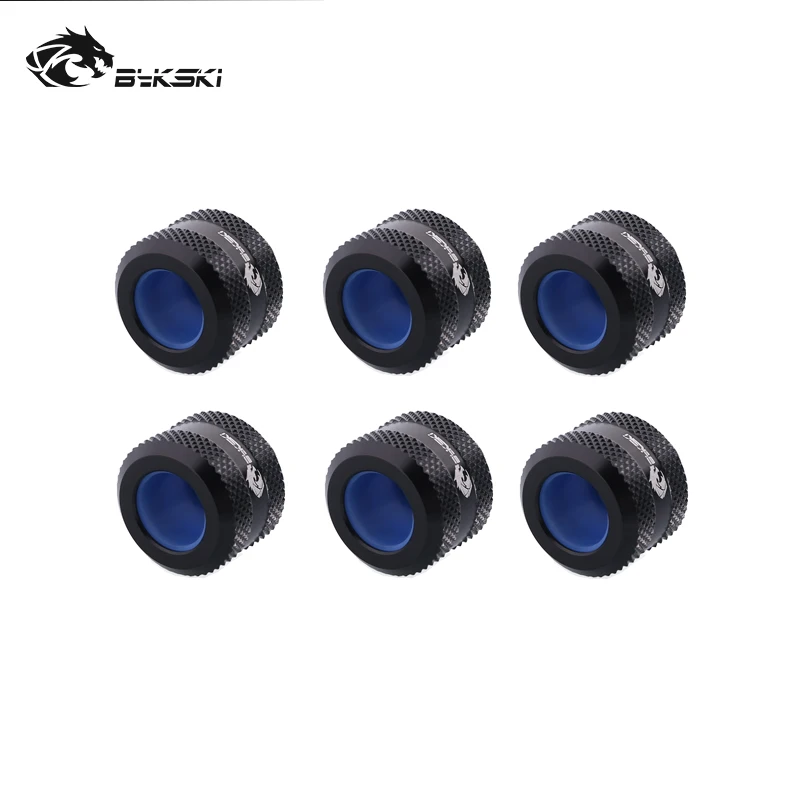 

BYKSKI 6pcs/lot OD12mm/OD14mm/OD16mm Enhanced Anti-off Rubber Hand Compression Copper Fitting G1/4' use for Hard/Rigidity Tube