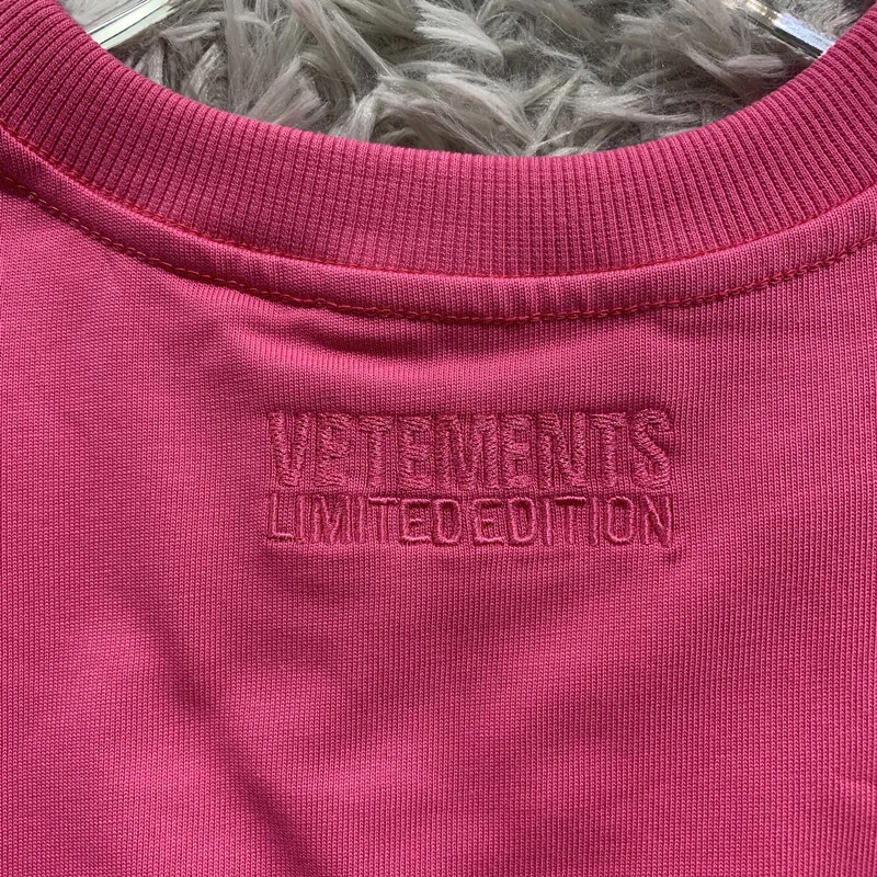 

2021ss VETEMENTS Big Tee Men Women LIMITED EDITION Graphic Print VETEMENTS T-shirt VTM Tops Collar Tag