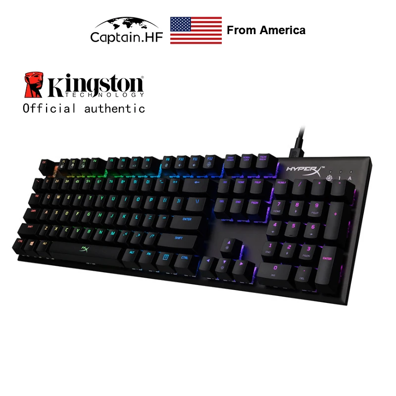 

US Captain Hyper X Alloy FPS RGB Lightning Professional Gaming Keyboard, for PC and Laptops, OS Hyper X N Genuity