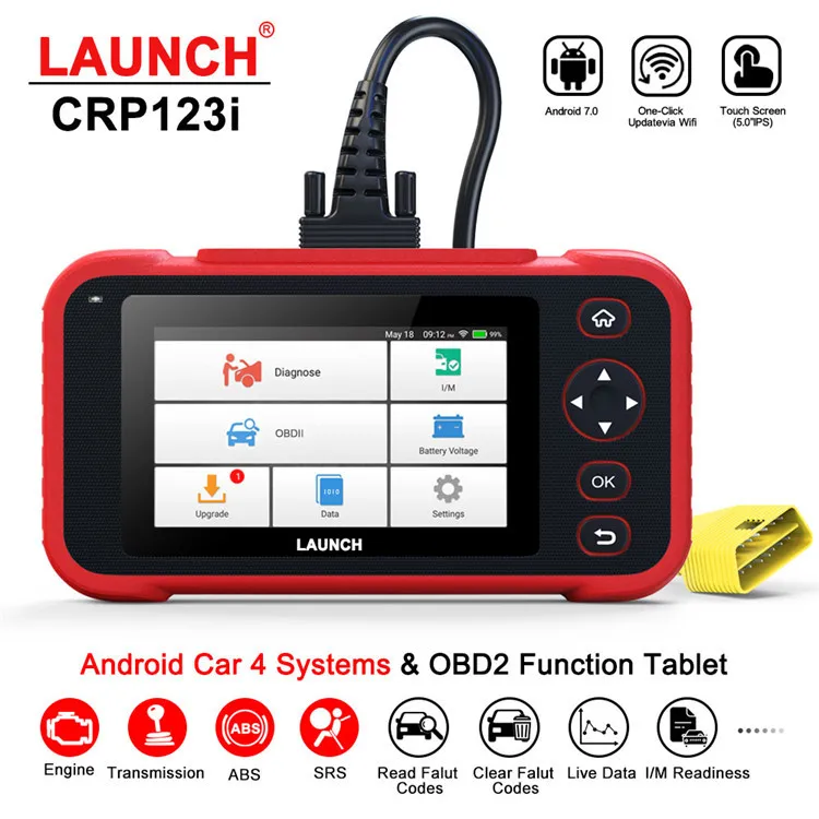 

LAUNCH X431 CRP123i OBD2 автомобильный сканер 4 система детектора ABS/SRS диагностический инструмент