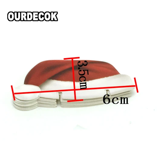 10 шт./лот рождественские украшения шапки шампанское стеклянное украшение картон