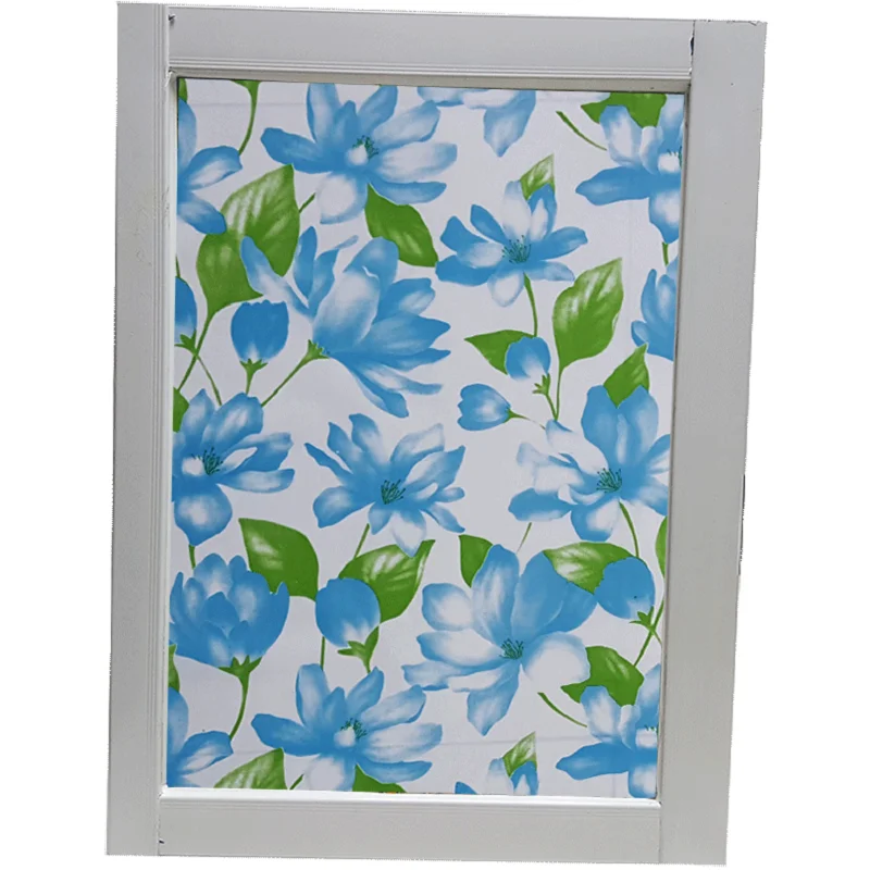 Стеклянная пленка Blue Flower из ПВХ съемная защита от непогоды многоразовая