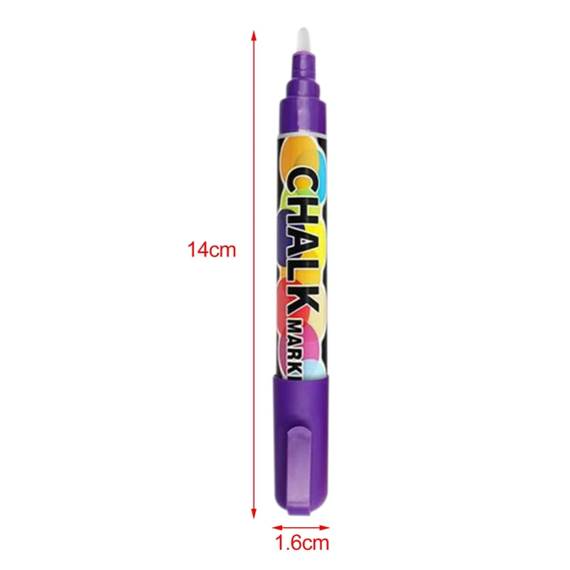 

Double-head Erasable Liquid Fluorescent Marker Chalk Environmental Fluorescent Light Board Children Graffiti Marker