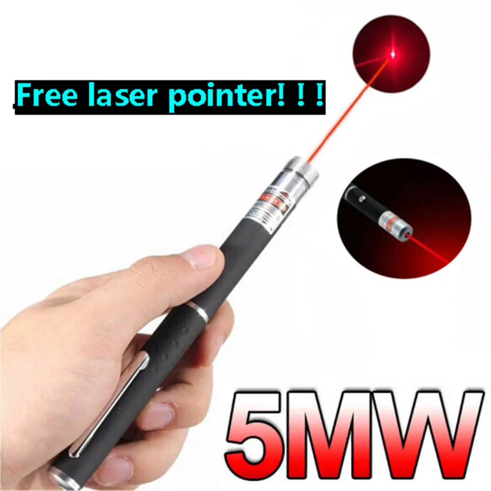 

Бесплатная лазерная указка, мощная красная лазерная указка мощностью 5 мВт, мощный яркий лазер, портативный красный точечный Лазер, забавна...