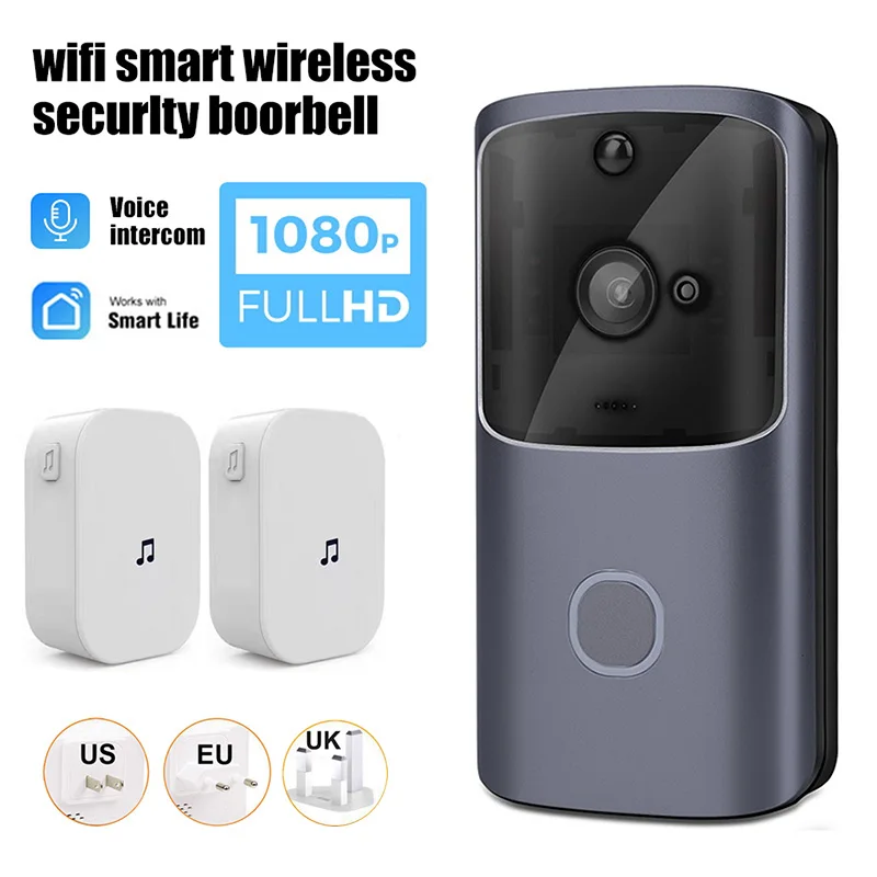 Умный дверной звонок с камерой Wi-Fi кольцевой видеозвонок наборы цифровой глазок