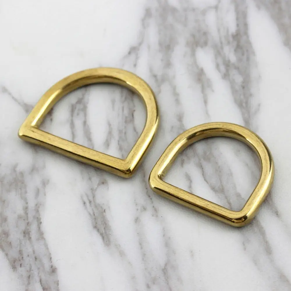 Твердая латунь литой такелаж D Кольцо седло ошейник для питомцев Ремни жгута ди
