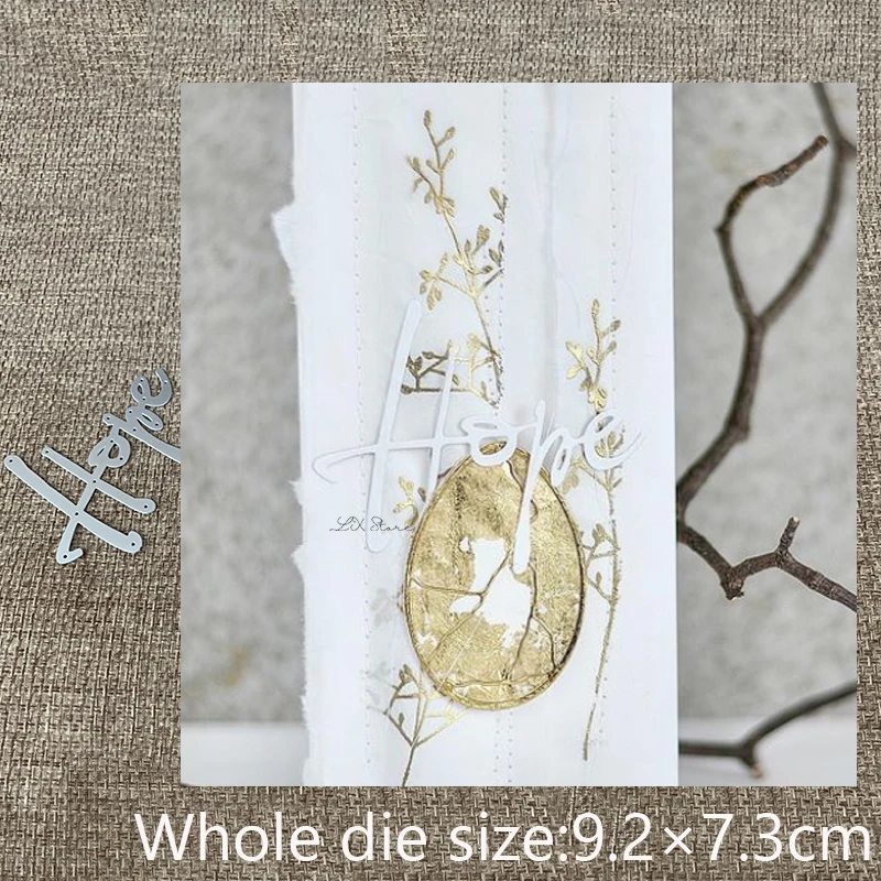 Новый дизайн ремесло металлический трафарет вырезание штампы надежда слово