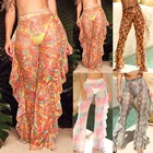 Сексуальное женское бикини hirigin, сетчатая прозрачная размера плюс, купальник, штаны, купальник, пляжная одежда, купальный костюм