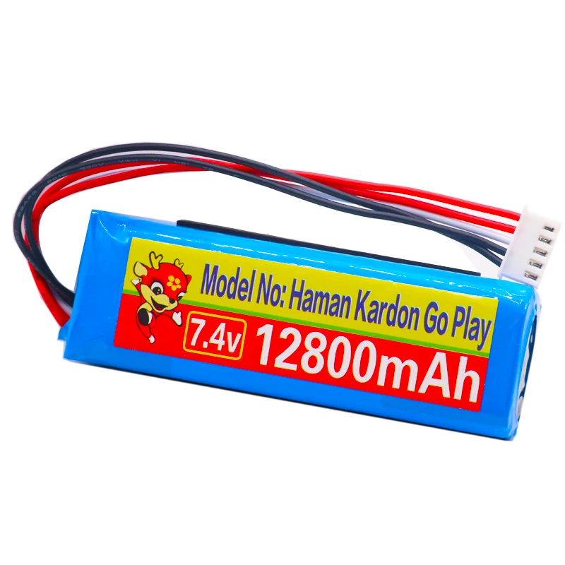 12800mAh Battery 7.4V for Harman Kardon Go Play Mini Speaker Li-Polymer Lithium Polymer Rechargeable Accumulator Replacement | Электроника
