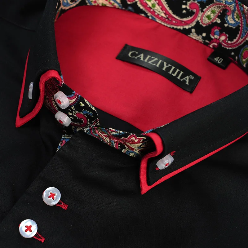 Мужская двухслойная рубашка в китайском стиле Классическая из чистого хлопка с